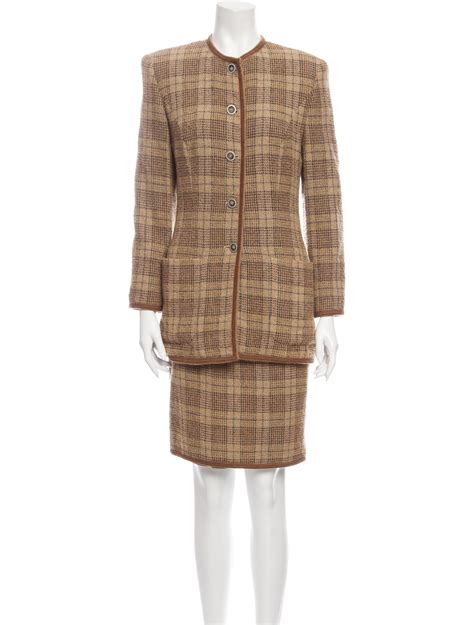 fendi womens skirt suits|fendi skirt with plaid blouse.